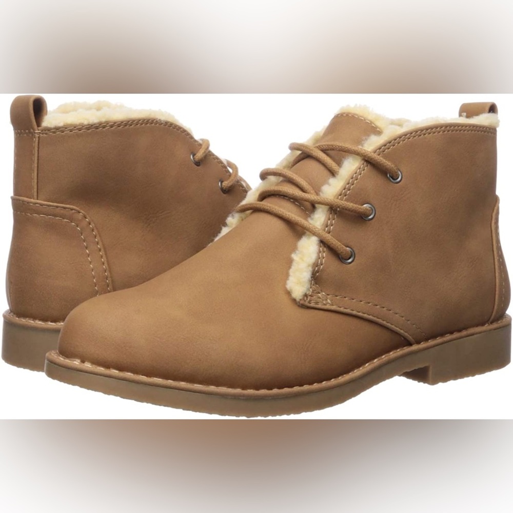 Seven Dials Mallori Tan Faux Fur Tan Boots. Size 9